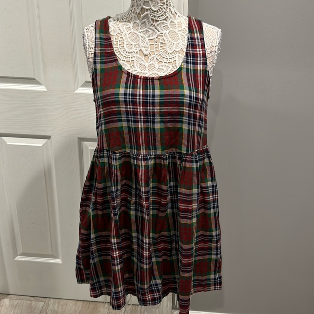American Eagle Plaid Babydoll Dress